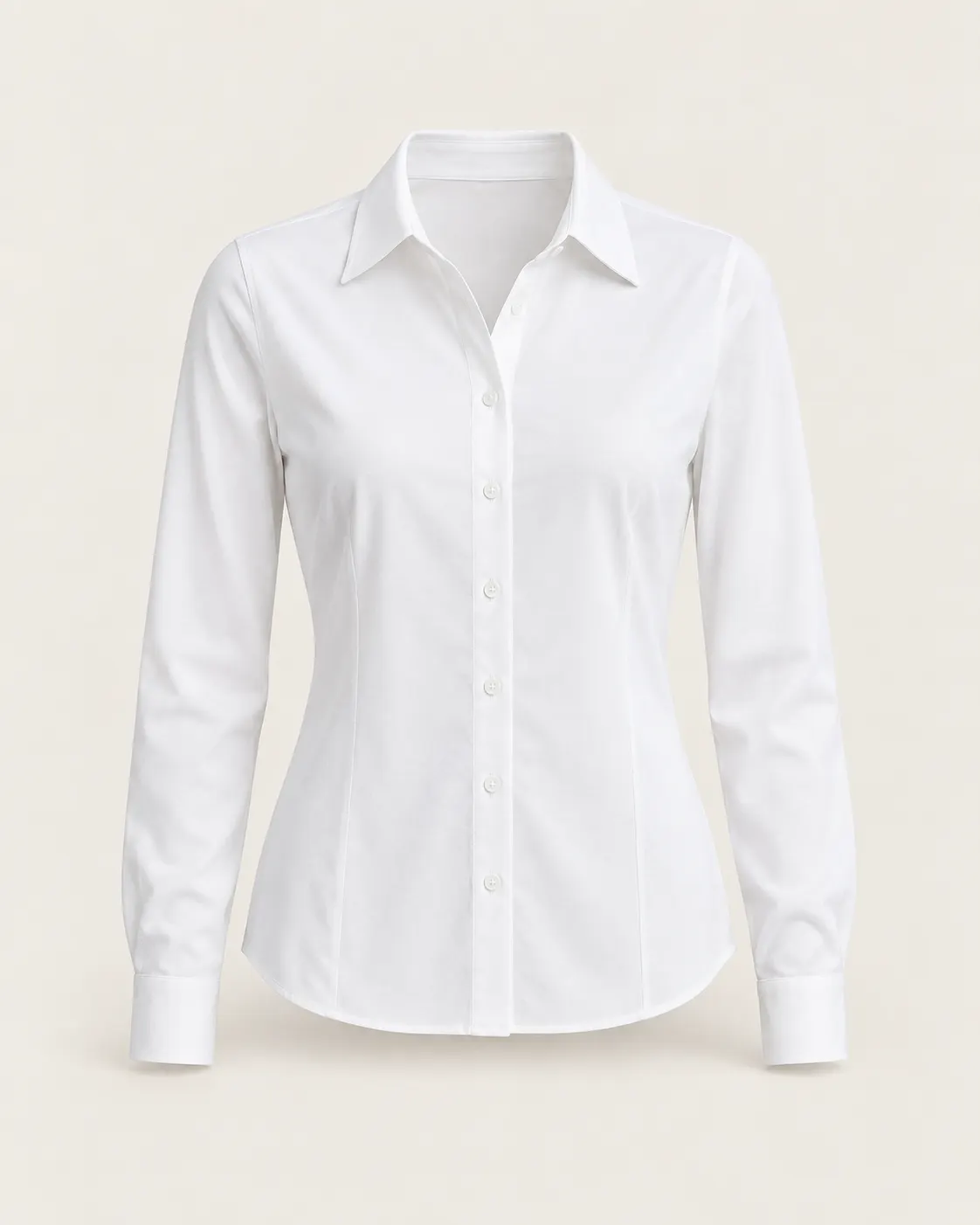Blusa de punto blanco, vista frontal