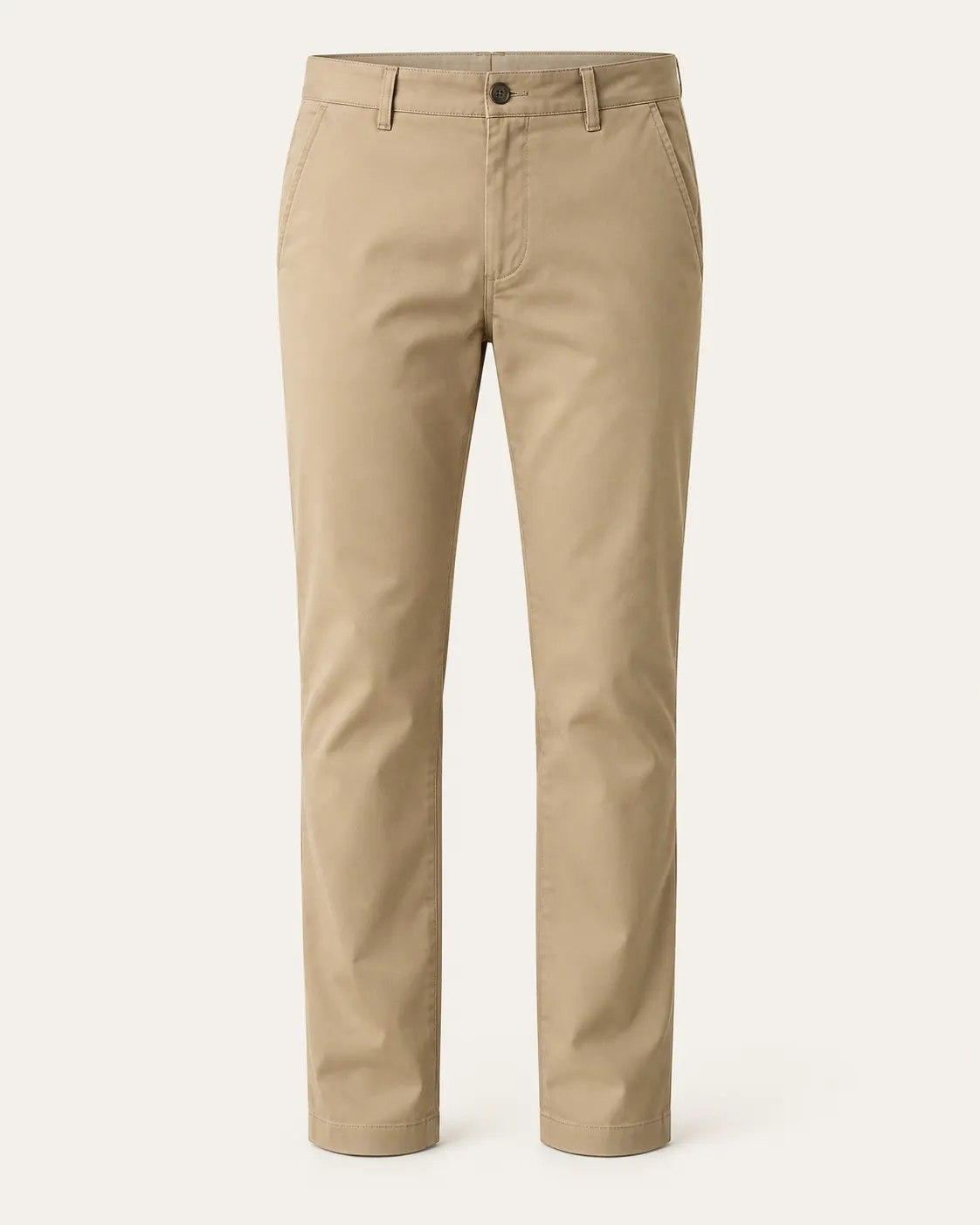 Pantalón chino de caballero caqui, vista frontal