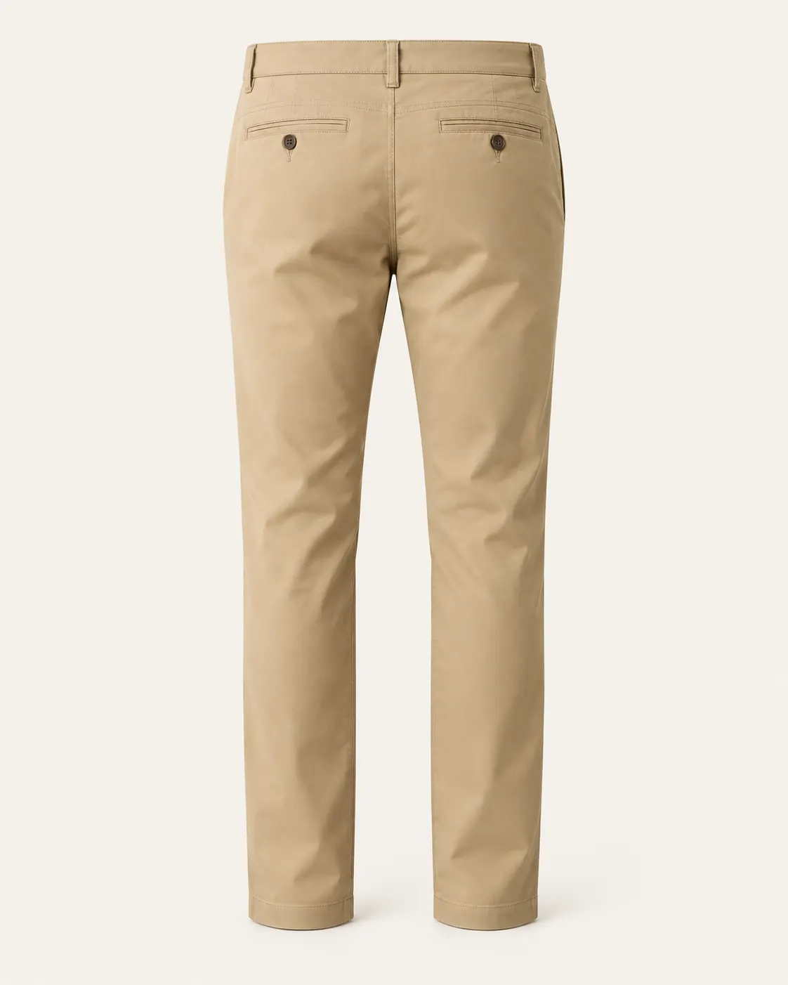 Pantalón caballero chino caqui, vista de espalda